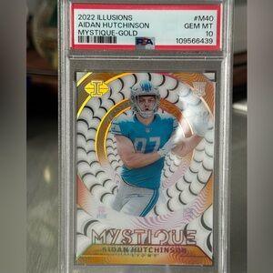 2022 Aidan Hutchinson Mystique Gold Panini Illusions /25 Rookie PSA 10